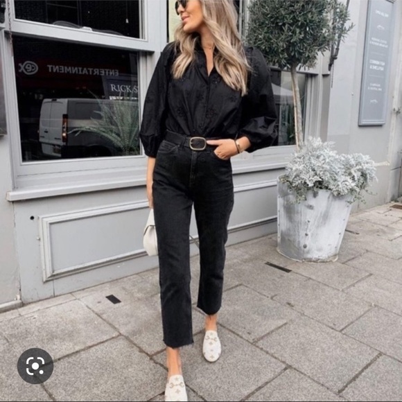 Zara Denim - Zara High Rise Straight Leg Jeans